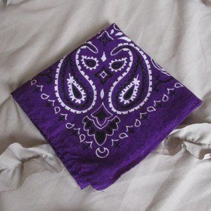 dark purple cotton bandana